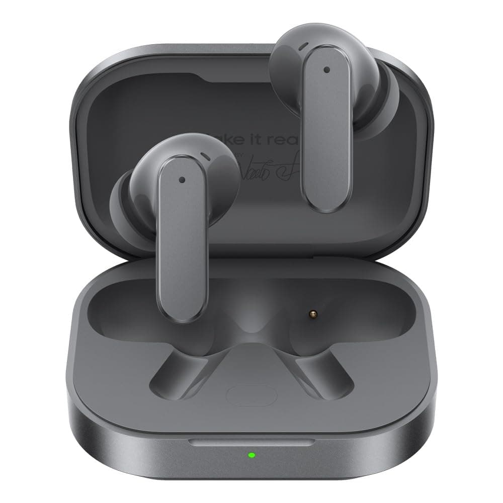 realme Buds Air 8,11mm+6mm Dual Dynamic Bass Drivers,58Hrs Playtime, 55dB ANC,6 Mic ENC, 45ms Low Latency, 360° Spatial Audio, Hi-Res LHDC, IP55 Dust & Water Resistant, BT v5.4 (Master Grey)
