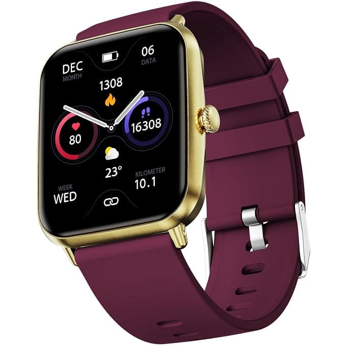 Fire-Boltt Ninja Call Pro Plus Bluetooth Calling Smart Watch, 1.83" HD Display, AI Voice Assistant, 120+ Sports Modes, IP67 Waterproof, SpO2 & Heart Rate Monitor Smartwatch for Men & Women - Wine